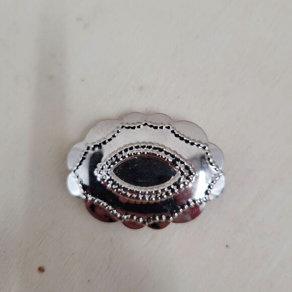 Concho Button Covers Silver Toned Western Floral Lot of 4 - Picture 5 of 13